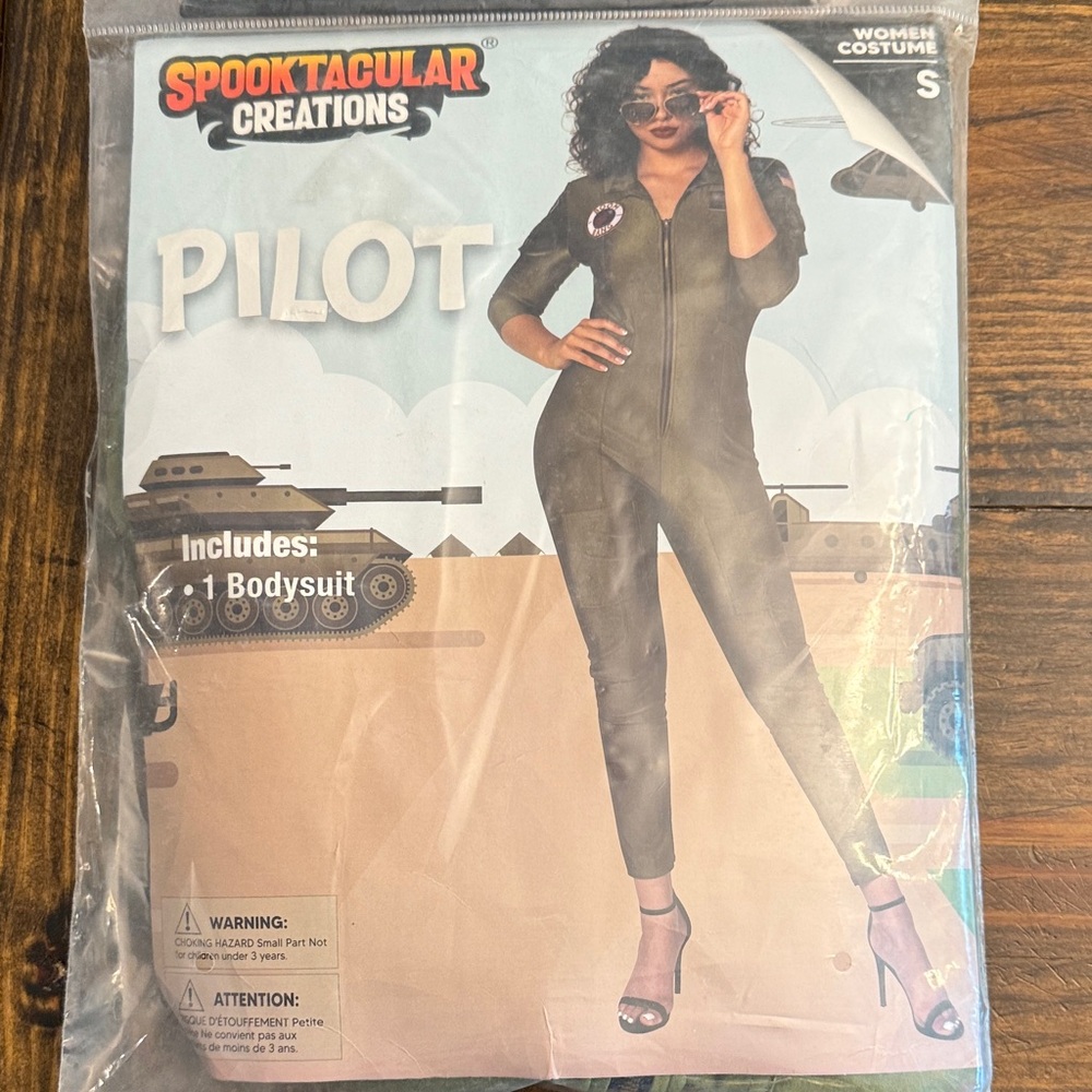 Spooktacular Creations Women's Pilot Jumpsuit - Army Green (S)